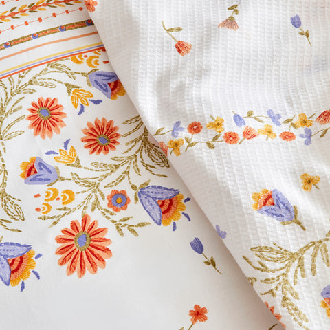 Karaca Home Clarice 100% Cotton Double Bed Duvet-Pike Set Multicolor
 