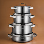 Karaca 3 Ply Culinara 8 Piece Cookware Set