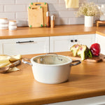 Karaca Swiss Crystal Almond Cream Paslanmaz Çelik Saplı Tencere 24 cm
 