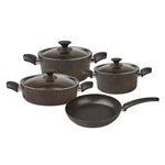 Karaca Biogranit Black Gold Induction Base 7 Piece Cookware Set
