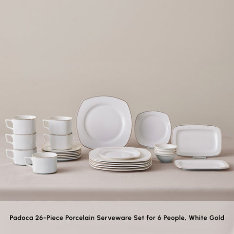  Karaca Elegance Bone Padoca 26 Parça 6 Kişilik Kahvaltı Seti Gold