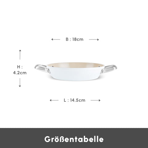 Karaca Swiss Crystal Almond Cream Saplı Düz Tava 18 cm