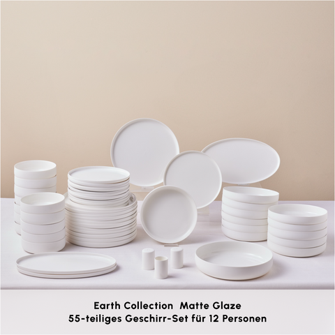 Karaca Earth Collection Matte Glaze 55 Parça 12 Kişilik Yemek Takımı
