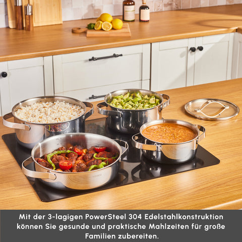 Karaca 3 Ply Culinara 8 Piece Cookware Set