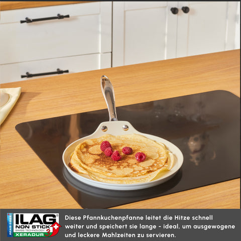 Karaca Swiss Crystal Almond Cream Pancake Pan 25 Cm
 