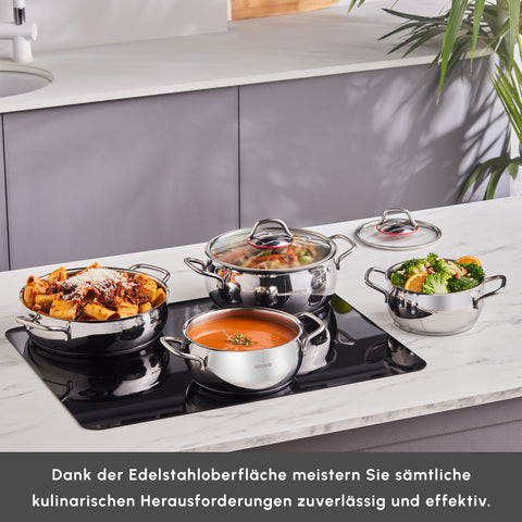 Karaca Emirgan Induction Steel Cookware Set, 8 Piece