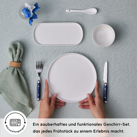 Karaca Forever Bone Bomo 22-Piece 6-Person Breakfast Set