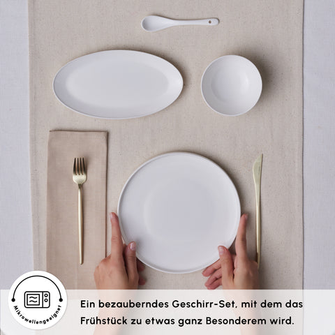Karaca Forever Bone Fika 22-Piece Breakfast Set For 6 Persons Gold