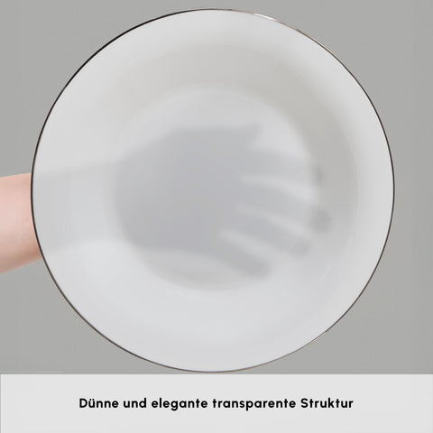 Karaca Fine Pearl Fame 58-Piece Dinnerware Set for 12 People, Platinum
 