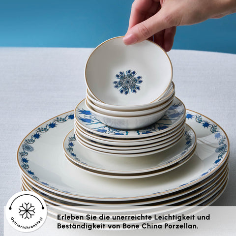 Karaca Bone China İznik 26-Piece Serveware Set for 6 People, Multi