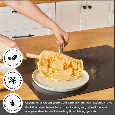 Karaca Swiss Crystal Almond Cream Pancake Pan 25 Cm
 