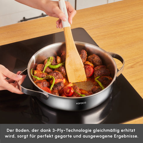 Karaca 3 Ply Culinara 8 Piece Cookware Set