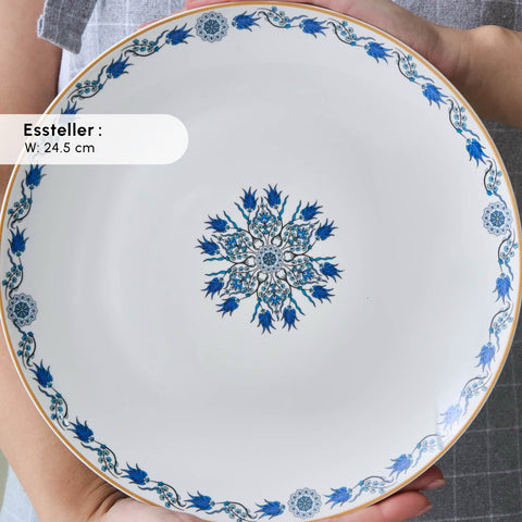 Karaca Bone China İznik 26-Piece Serveware Set for 6 People, Multi