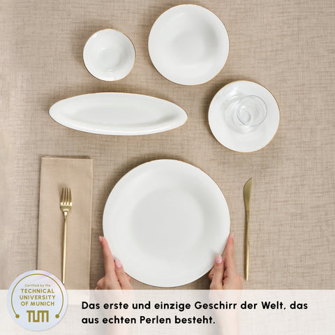 Karaca Fine Pearl New Fame Frühstücksset für 6 Personen, 26-teilig – Gold