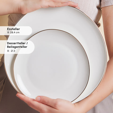 Stream Bone Middle Tafelservice für 12 Personen - Gold