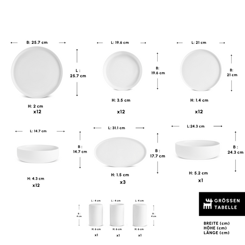 Karaca Earth Collection Matte Glaze 55 Parça 12 Kişilik Yemek Takımı