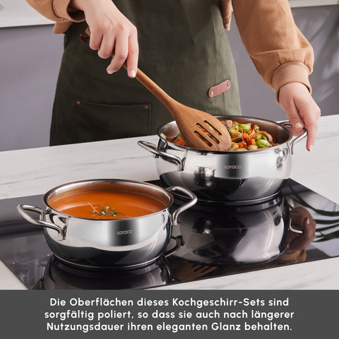 Karaca Emirgan Induction Steel Cookware Set, 8 Piece