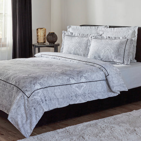 Karaca Home Artco Saten Nevresim Seti Çift Kişilik 200 x 220 cm, Siyah