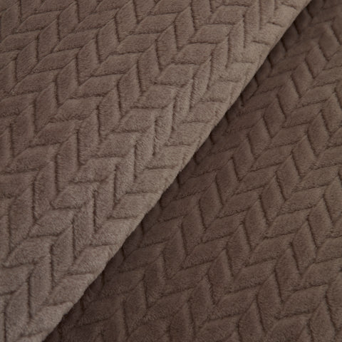 Karaca Leaves Stone Grey Double Blanket 200x220