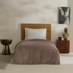 Karaca Leaves Stone Grey Double Blanket 200x220
