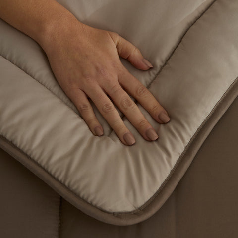 Karaca Double Face Duvet Beige-Mocha 135X200