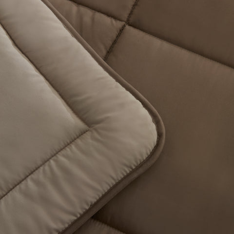 Karaca Double Face Duvet Beige-Mocha 200X200