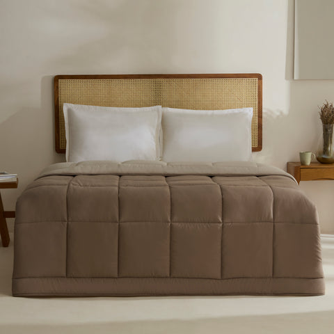 Karaca Double Face Duvet Beige-Mocha 200X200