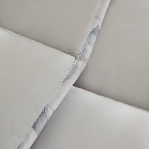 Karaca Leaf Gri Tek Comforter Seti 135x200+50x70