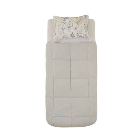 Karaca Leaf Gri Tek Comforter Seti 155x220+50x70