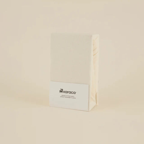 Karaca Home Jersey Çarşaf, 100x200+30 cm, Krem
 