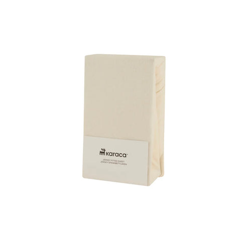 Karaca Home Jersey Çarşaf, 100x200+30 cm, Krem
 