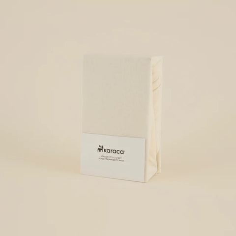 Karaca Home Jersey Çarşaf, 140x200+30 cm, Krem
 
