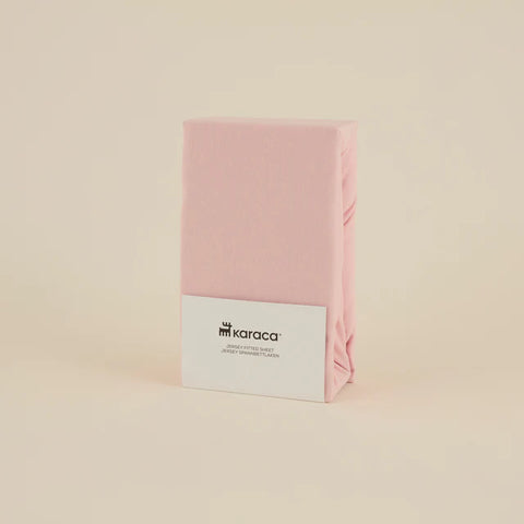 Karaca Home Jersey Fitted Sheet, 160x200+30cm, Pudra Pembe
 