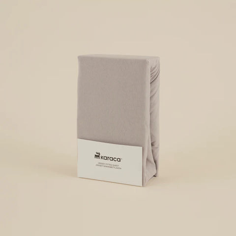 Karaca Home Jersey Fitted Sheet, 200x200+30cm, Gri
 