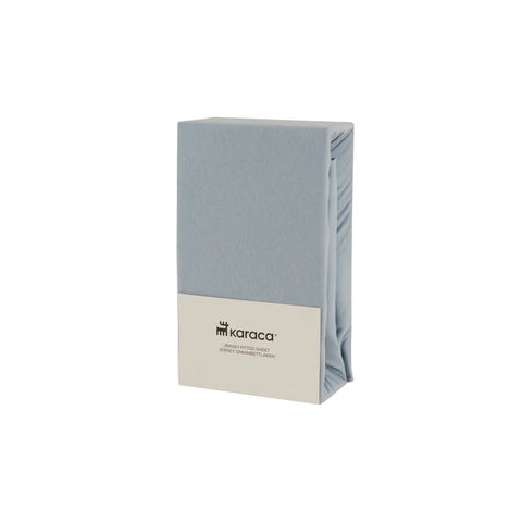 Karaca Home Jersey Fitted Sheet, 100x200+30cm, Mavi
 