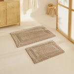 Karaca Pauline Bath Mat Set, 60 × 90 cm + 40 × 60 cm, Beige