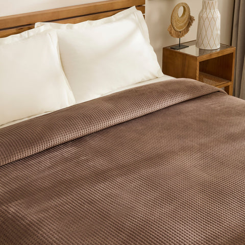 Karaca Chloe Tagesdecke, Doppelbett, Braun