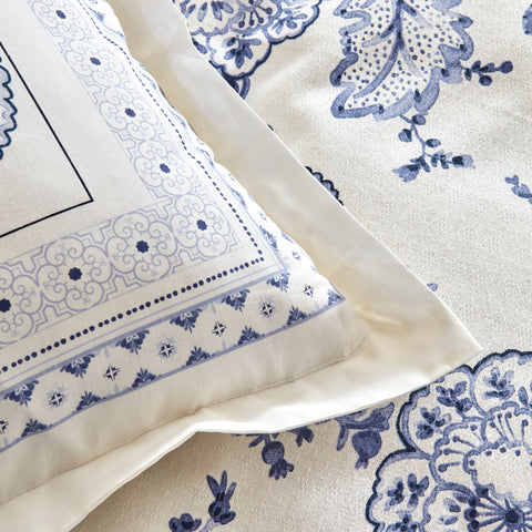 Karaca Amar Blue 100% Cotton Double Duvet Cover Set