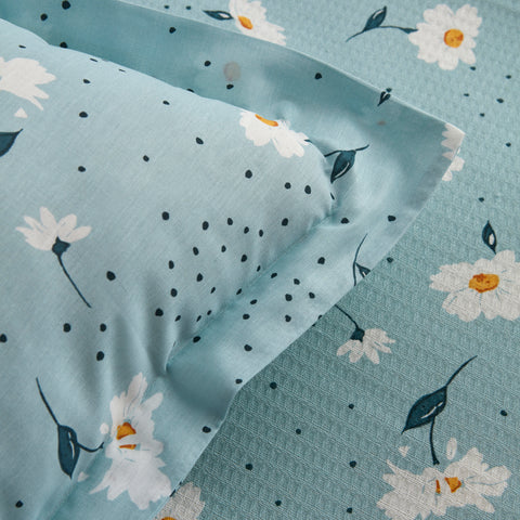 Karaca Daisy %100 Pamuk Tek Kişilik Pike Takımı, Mint
 