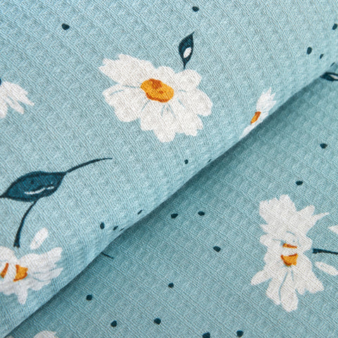 Karaca Daisy 100% Baumwolle Doppelbett Deckenbezug Set, Mint