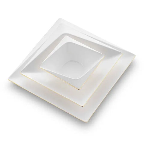 Jumbo Fold Gold 58-teiliges eckiges Tafelservice für 12 Personen