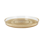 Karaca Palermo Glas Serviertablett Gold 32 cm