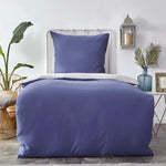 Karaca Home Navy Blue And Light Gray Single Duvet Cover Set