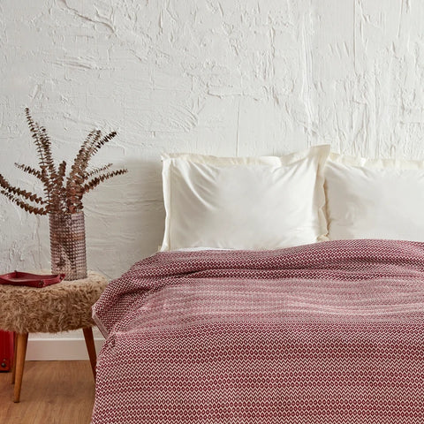 Karaca Home Levi Burgundy Double Pique