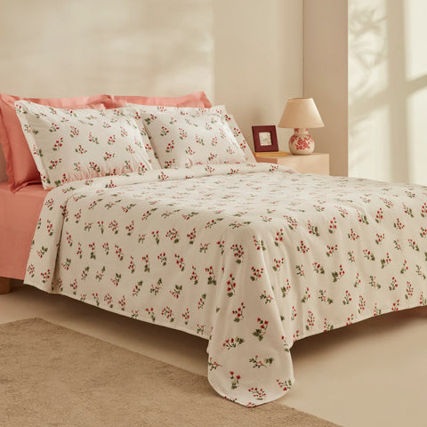 Karaca Home Silvie %100 Pamuk Çift Kişilik Pike Takımı Kırmızı
 