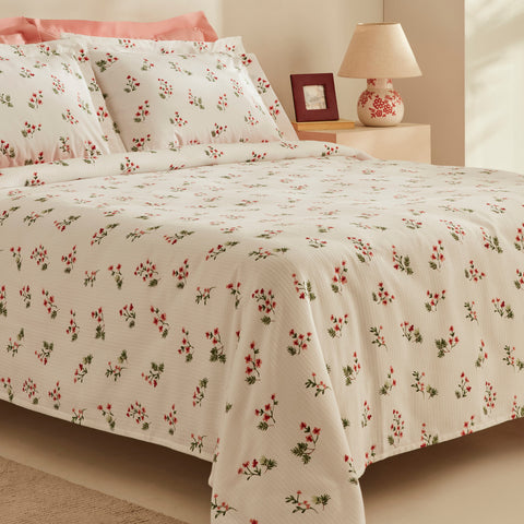 Karaca Home Silvie %100 Pamuk Çift Kişilik Pike Takımı Kırmızı
 