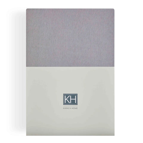 Karaca Home Jersey Fitted Bed Sheet Grey 200x200 cm + 30 cm Öko-Tex Zertifiziert