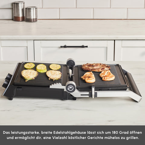 Karaca Nova Grill 6 Dilim Kapasiteli Zaman Ayarlı Paslanmaz Çelik Tost ve Izgara Makinesi, 2000W, Inox