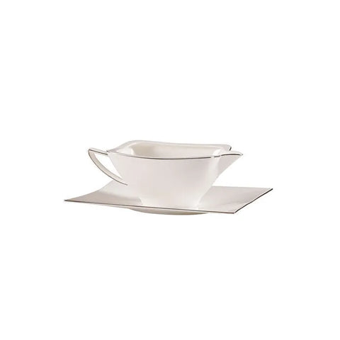 Jumbo Wind Platinum 64-Piece Square Dinner Set for 12 People