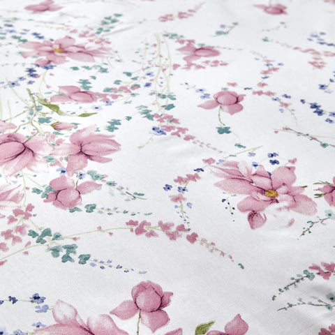 Karaca Dalila 100% Cotton Double Bed Duvet Cover Set Pink
  